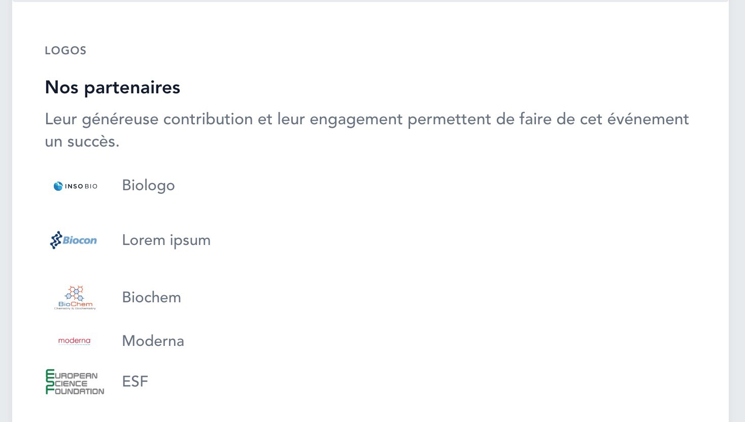 Bloc de contenu logo