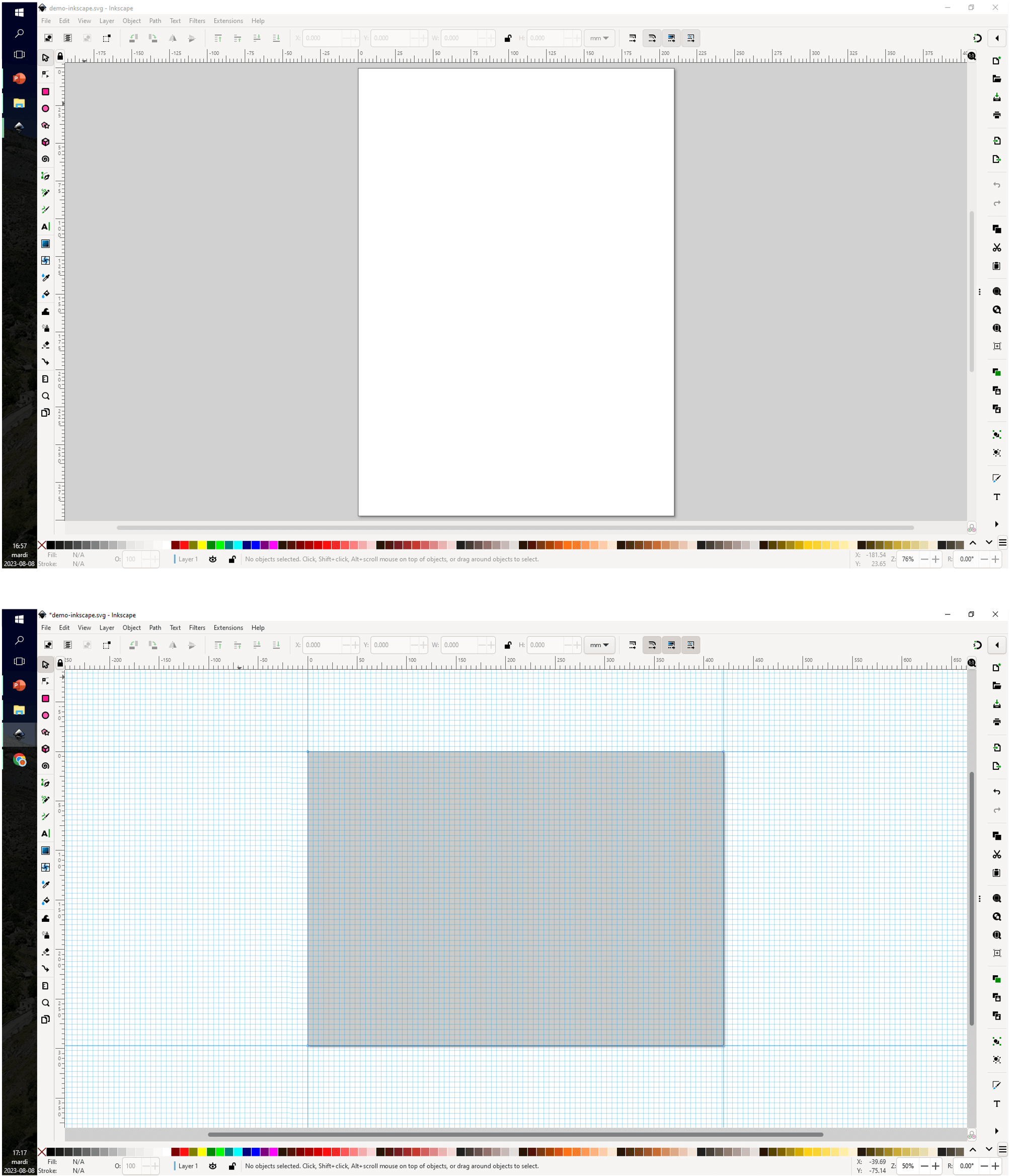 Inkscape tutorials frame