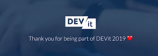 Devit thank you message